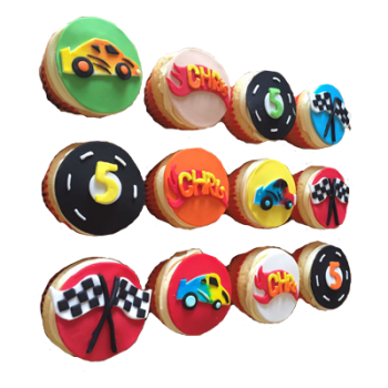 Hot wheels Fondant cupcake